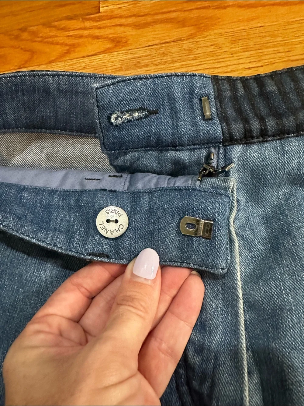 CHANEL denim shorts